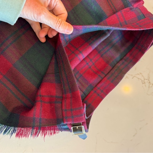 Vintage Moffat Woollens Made in Scotland Wrap Tartan Plaid Wool Skirt / 16 - Picture 11 of 14